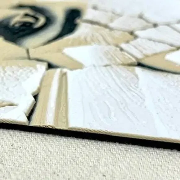 Woman in the Wall, Cracked Face Wall Art, Surreal Portrait Wall Decor - Picture 7 of 9